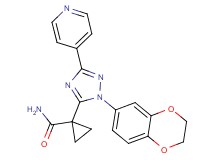 1-[1-(2,3-dihydro-1,4-benzodioxin-6-yl)-3-pyridin-4-yl-1H-1,2,4-triazol-5-yl]cyclopropanecarboxamide