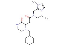 2-[1-(cyclohexylmethyl)-3-oxo-2-piperazinyl]-N-[(1-methyl-1H-imidazol-2-yl)methyl]-N-propylacetamide