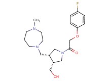 {(3R*,4R*)-1-[(4-fluorophenoxy)acetyl]-4-[(4-methyl-1,4-diazepan-1-yl)methyl]pyrrolidin-3-yl}methanol