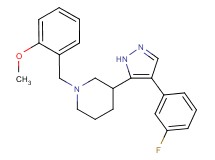 3-[4-(3-fluorophenyl)-1H-pyrazol-5-yl]-1-(2-methoxybenzyl)piperidine