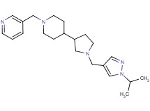 3-[(4-{1-[(1-isopropyl-1H-pyrazol-4-yl)methyl]-3-pyrrolidinyl}-1-piperidinyl)methyl]pyridine