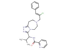 N-(1-{7-[(2Z)-2-chloro-3-phenyl-2-propen-1-yl]-6,7,8,9-tetrahydro-5H-[1,2,4]triazolo[4,3-d][1,4]diazepin-3-yl}-2-methylpropyl)-2-pyridinecarboxamide