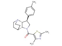 (2R*,3S*,6R*)-5-[(2,4-dimethyl-1,3-thiazol-5-yl)carbonyl]-3-(4-methylphenyl)-1,5-diazatricyclo[5.2.2.0~2,6~]undecane