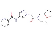 N-(1-{2-[ethyl(tetrahydro-2-furanylmethyl)amino]-2-oxoethyl}-1H-pyrazol-4-yl)-2-pyridinecarboxamide
