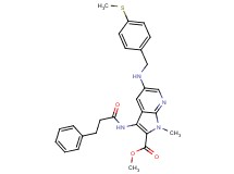 methyl 1-methyl-5-{[4-(methylthio)benzyl]amino}-3-[(3-phenylpropanoyl)amino]-1H-pyrrolo[2,3-b]pyridine-2-carboxylate
