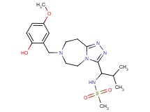 N-{1-[7-(2-hydroxy-5-methoxybenzyl)-6,7,8,9-tetrahydro-5H-[1,2,4]triazolo[4,3-d][1,4]diazepin-3-yl]-2-methylpropyl}methanesulfonamide