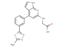 N-{4-[3-(5-methyl-1,3,4-thiadiazol-2-yl)phenyl]-1H-pyrrolo[2,3-b]pyridin-6-yl}glycine