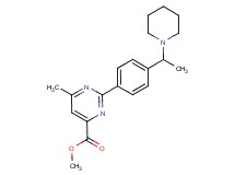 methyl 6-methyl-2-[4-(1-piperidin-1-ylethyl)phenyl]pyrimidine-4-carboxylate