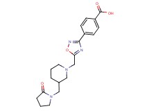4-[5-({3-[(2-oxopyrrolidin-1-yl)methyl]piperidin-1-yl}methyl)-1,2,4-oxadiazol-3-yl]benzoic acid