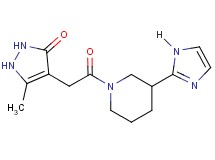 4-{2-[3-(1H-imidazol-2-yl)-1-piperidinyl]-2-oxoethyl}-5-methyl-1,2-dihydro-3H-pyrazol-3-one