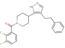 1-(2,3-difluorobenzoyl)-4-[4-(2-phenylethyl)-1H-pyrazol-5-yl]piperidine