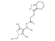 N-[1-(1-ethyl-3,5-dimethyl-1H-pyrazol-4-yl)ethyl]-3-(4,5,6,7-tetrahydro-2H-indazol-3-yl)propanamide
