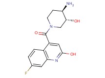 4-{[rel-(3R,4R)-4-amino-3-hydroxy-1-piperidinyl]carbonyl}-7-fluoro-2-quinolinol