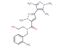 N-(2-hydroxyethyl)-1,1',3',5'-tetramethyl-N-(2-methylbenzyl)-1H,1'H-3,4'-bipyrazole-5-carboxamide