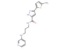 3-(5-methyl-2-thienyl)-N-[3-(3-pyridinylamino)propyl]-1H-pyrazole-5-carboxamide