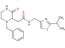 2-(1-benzyl-3-oxo-2-piperazinyl)-N-[(2-isopropyl-1,3-thiazol-4-yl)methyl]acetamide