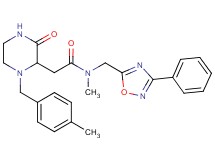 N-methyl-2-[1-(4-methylbenzyl)-3-oxo-2-piperazinyl]-N-[(3-phenyl-1,2,4-oxadiazol-5-yl)methyl]acetamide