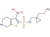 2-[({[1-(methoxymethyl)cyclopropyl]methyl}amino)sulfonyl]-4,5,6,7-tetrahydrothieno[2,3-c]pyridine-3-carboxylic acid
