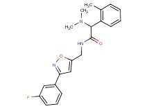 2-(dimethylamino)-N-{[3-(3-fluorophenyl)-5-isoxazolyl]methyl}-2-(2-methylphenyl)acetamide