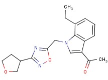 1-(7-ethyl-1-{[3-(tetrahydrofuran-3-yl)-1,2,4-oxadiazol-5-yl]methyl}-1H-indol-3-yl)ethanone