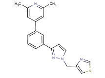 2,6-dimethyl-4-{3-[1-(1,3-thiazol-4-ylmethyl)-1H-pyrazol-3-yl]phenyl}pyridine