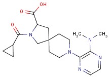 2-(cyclopropylcarbonyl)-8-[3-(dimethylamino)-2-pyrazinyl]-2,8-diazaspiro[4.5]decane-3-carboxylic acid