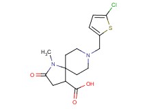 8-[(5-chloro-2-thienyl)methyl]-1-methyl-2-oxo-1,8-diazaspiro[4.5]decane-4-carboxylic acid