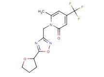 6-methyl-1-{[5-(tetrahydrofuran-2-yl)-1,2,4-oxadiazol-3-yl]methyl}-4-(trifluoromethyl)pyridin-2(1H)-one