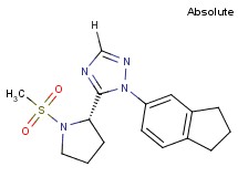 1-(2,3-dihydro-1H-inden-5-yl)-5-[(2S)-1-(methylsulfonyl)pyrrolidin-2-yl]-1H-1,2,4-triazole