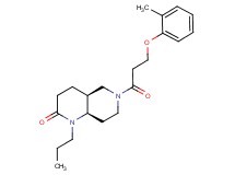 (4aS*,8aR*)-6-[3-(2-methylphenoxy)propanoyl]-1-propyloctahydro-1,6-naphthyridin-2(1H)-one