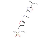 N-[(5-{[[(5-isopropyl-1,2,4-oxadiazol-3-yl)methyl](methyl)amino]methyl}-2-furyl)methyl]-N-methylmethanesulfonamide