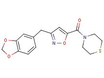 4-{[3-(1,3-benzodioxol-5-ylmethyl)-5-isoxazolyl]carbonyl}thiomorpholine
