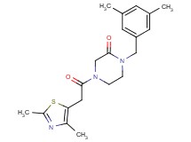 1-(3,5-dimethylbenzyl)-4-[(2,4-dimethyl-1,3-thiazol-5-yl)acetyl]-2-piperazinone