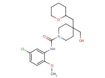 N-(5-chloro-2-methoxyphenyl)-4-(hydroxymethyl)-4-(tetrahydro-2H-pyran-2-ylmethyl)-1-piperidinecarboxamide