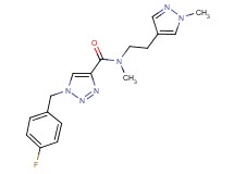 1-(4-fluorobenzyl)-N-methyl-N-[2-(1-methyl-1H-pyrazol-4-yl)ethyl]-1H-1,2,3-triazole-4-carboxamide