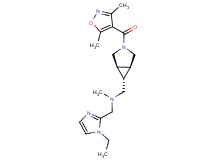 ({(1R*,5S*,6r)-3-[(3,5-dimethylisoxazol-4-yl)carbonyl]-3-azabicyclo[3.1.0]hex-6-yl}methyl)[(1-ethyl-1H-imidazol-2-yl)methyl]methylamine