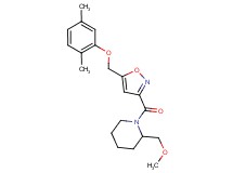 1-({5-[(2,5-dimethylphenoxy)methyl]-3-isoxazolyl}carbonyl)-2-(methoxymethyl)piperidine