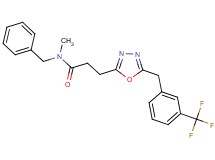 N-benzyl-N-methyl-3-{5-[3-(trifluoromethyl)benzyl]-1,3,4-oxadiazol-2-yl}propanamide