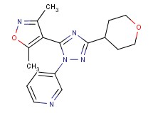 3-[5-(3,5-dimethylisoxazol-4-yl)-3-(tetrahydro-2H-pyran-4-yl)-1H-1,2,4-triazol-1-yl]pyridine