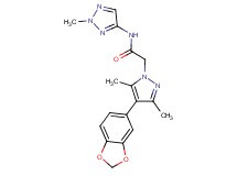 2-[4-(1,3-benzodioxol-5-yl)-3,5-dimethyl-1H-pyrazol-1-yl]-N-(2-methyl-2H-1,2,3-triazol-4-yl)acetamide