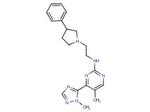 5-methyl-4-(1-methyl-1H-1,2,4-triazol-5-yl)-N-[2-(3-phenylpyrrolidin-1-yl)ethyl]pyrimidin-2-amine