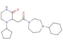 3-[2-(4-cyclohexyl-1,4-diazepan-1-yl)-2-oxoethyl]-4-cyclopentyl-2-piperazinone