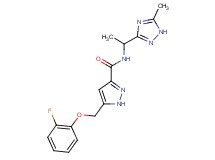 5-[(2-fluorophenoxy)methyl]-N-[1-(5-methyl-1H-1,2,4-triazol-3-yl)ethyl]-1H-pyrazole-3-carboxamide