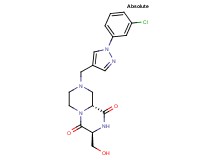 (3S,9aR)-8-{[1-(3-chlorophenyl)-1H-pyrazol-4-yl]methyl}-3-(hydroxymethyl)tetrahydro-2H-pyrazino[1,2-a]pyrazine-1,4(3H,6H)-dione