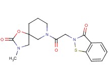 3-methyl-7-[(3-oxo-1,2-benzisothiazol-2(3H)-yl)acetyl]-1-oxa-3,7-diazaspiro[4.5]decan-2-one