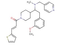 (2-(3-methoxyphenyl)-1-{1-[(2E)-3-(2-thienyl)-2-propenoyl]-4-piperidinyl}ethyl)methyl(4-pyridinylmethyl)amine