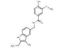 N-[(2-ethyl-3-methyl-1H-indol-5-yl)methyl]-4-hydroxy-3-methoxybenzamide