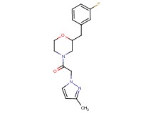 2-(3-fluorobenzyl)-4-[(3-methyl-1H-pyrazol-1-yl)acetyl]morpholine