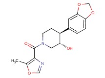 (3S*,4S*)-4-(1,3-benzodioxol-5-yl)-1-[(5-methyl-1,3-oxazol-4-yl)carbonyl]piperidin-3-ol