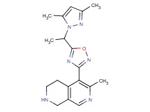 5-{5-[1-(3,5-dimethyl-1H-pyrazol-1-yl)ethyl]-1,2,4-oxadiazol-3-yl}-6-methyl-1,2,3,4-tetrahydro-2,7-naphthyridine hydrochloride